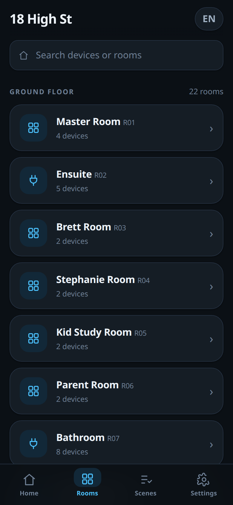 Pick a room